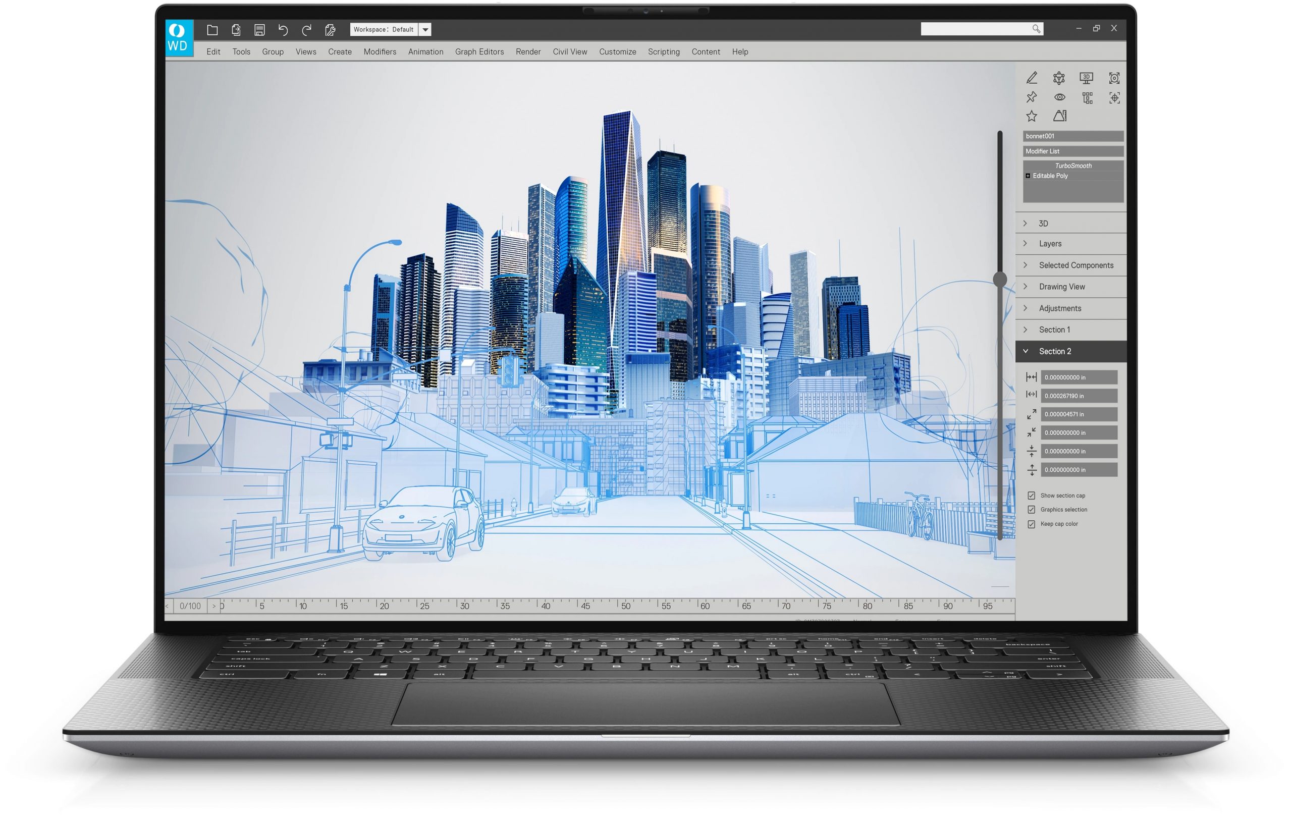 Dell Precision 5560 Workstation Siêu Mỏng cho đồ họa